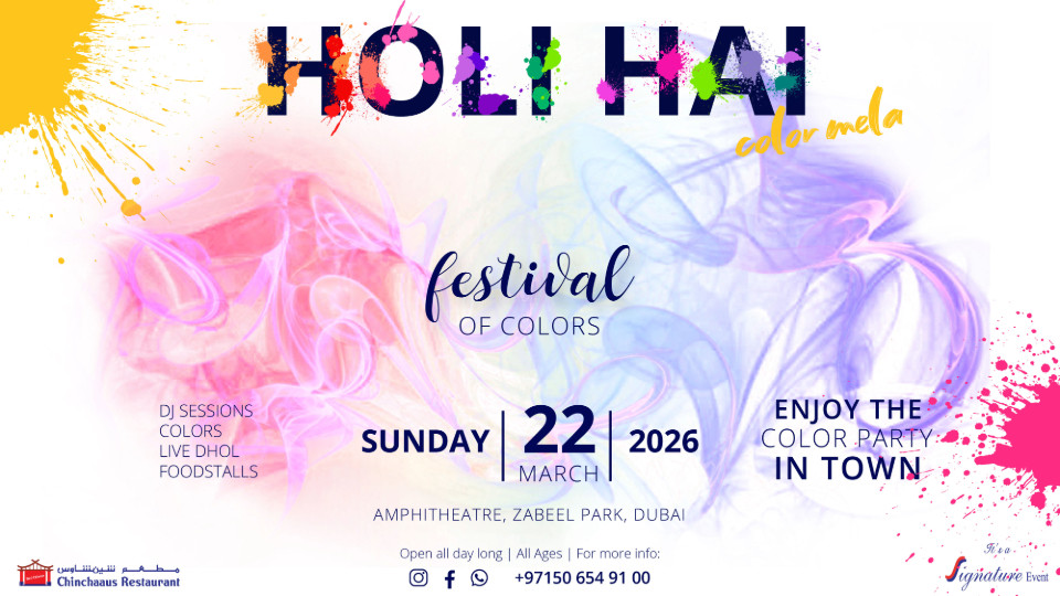 Holi Hai – Color Mela in Dubai 2026 2026 United Arab Emirates