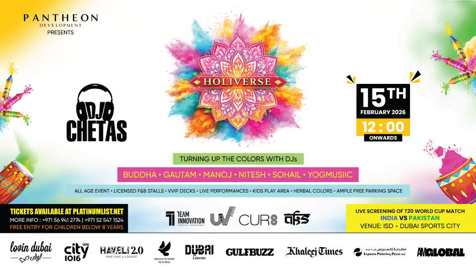 Holiverse 2026 Ft. DJ Chetas & India vs Pak Live Screening
