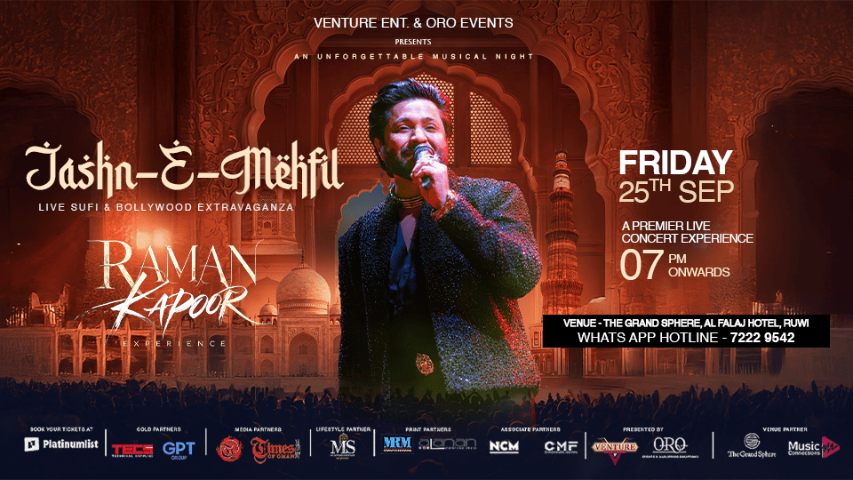 Jashn-e-Mehfil Live Sufi & Bollywood Extravaganza in Muscat