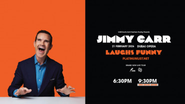 Jimmy Carr ‘Laughs Funny’ Live at Dubai Opera Jimmy Carr ‘Laughs Funny’ Live at Dubai Opera