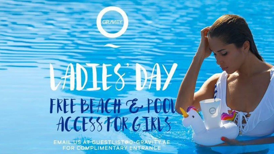 Ladies' Day - Free pool & beach access! Ladies' Day - Free pool & beach access!
