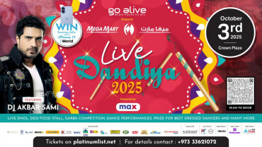 Live Dandiya 2025 at Crowne Plaza, Bahrain