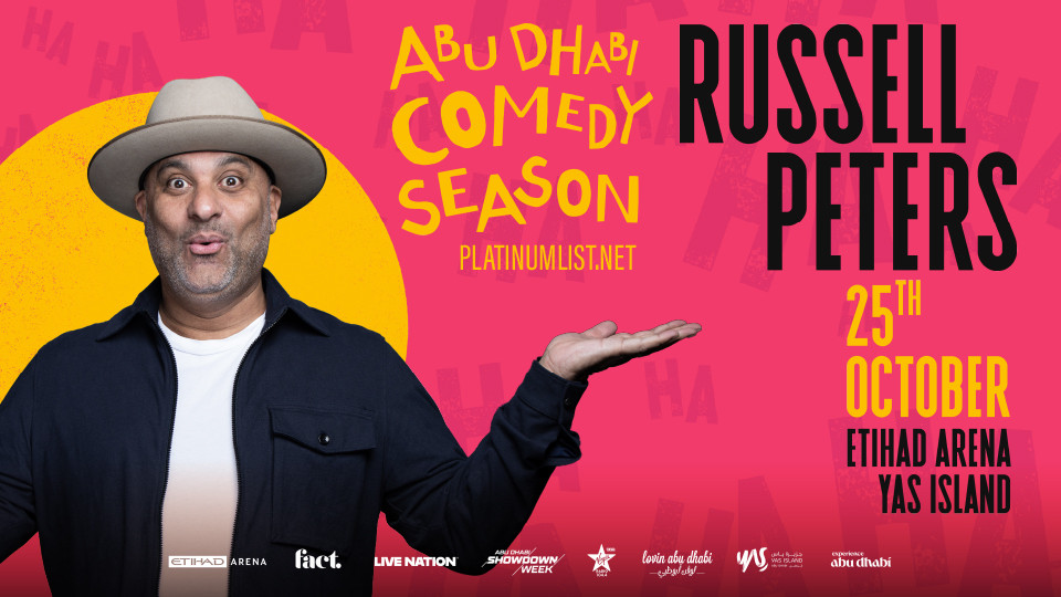 Live Nation Middle East Presents Russell Peters at Etihad Arena in Abu Dhabi