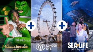 London Eye, Madame Tussauds & SEA LIFE London - 3 way ticket London Eye, Madame Tussauds & SEA LIFE London - 3 way ticket
