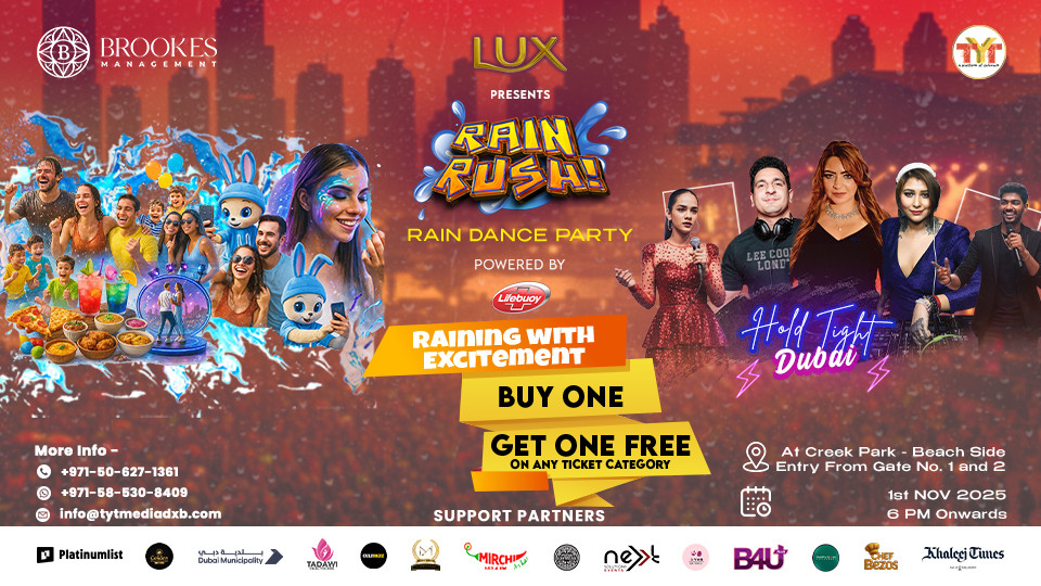 Lux presents: Rain Rush 2025 at Dubai Creek Park