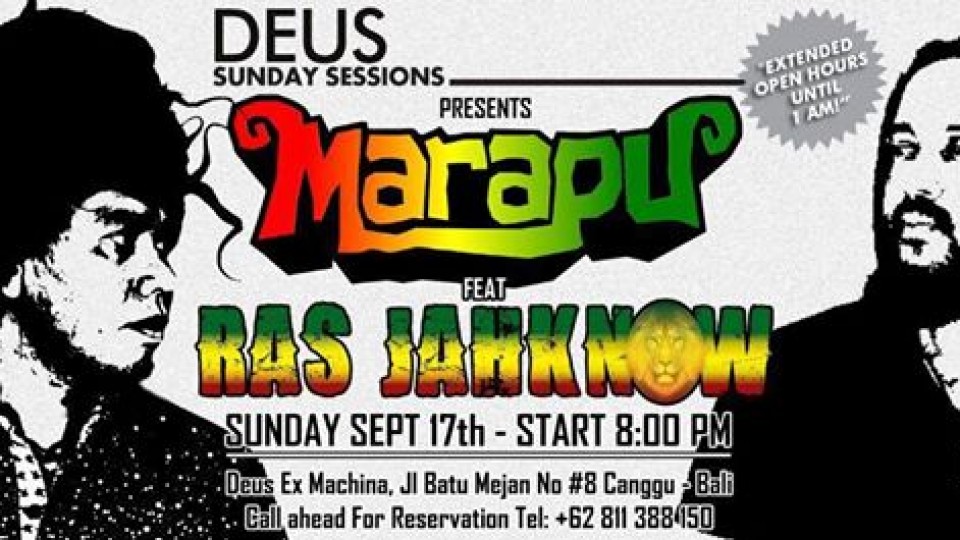 Marapu featuring Ras Jahknow Canggu Bali