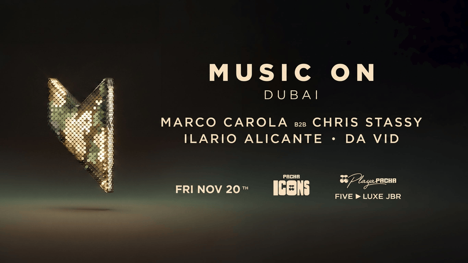 Marco Carola presents Music On | Pacha Icons in Dubai