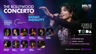 تقدم Mojo Moments حفلة كونشيرتو بوليوود مع سانا مويدوتي وعازفي أوركسترا الإمارات الفيلهارمونية في دبي