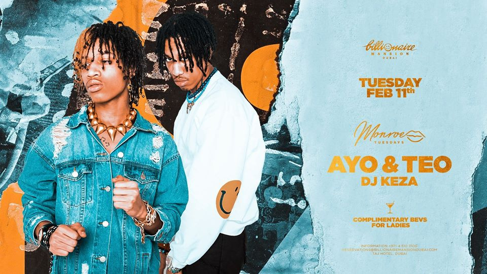 Monroe Tuesdays featuring Ayo & Teyo Monroe Tuesdays featuring Ayo & Teyo