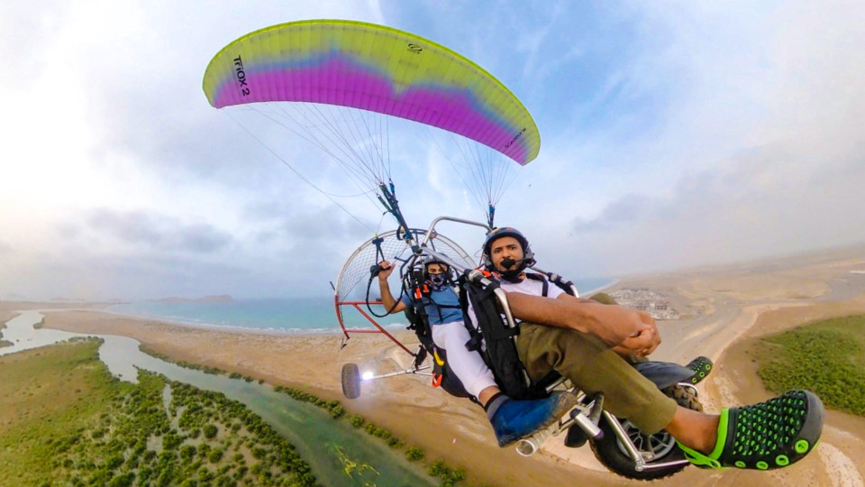 Muscat: Tandem Paramotor Flight  with Licensed Pilot