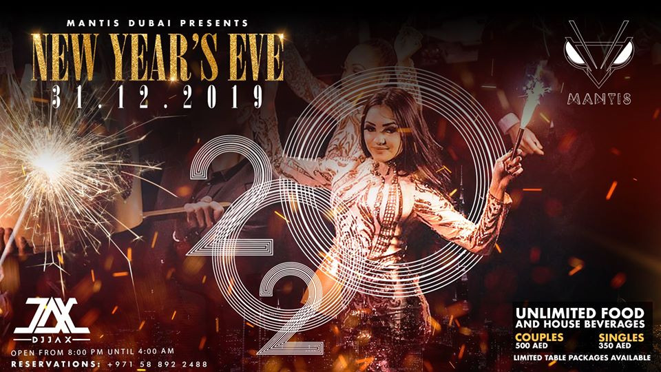 New Year's EVE at Mantis Dubai New Year's EVE at Mantis Dubai