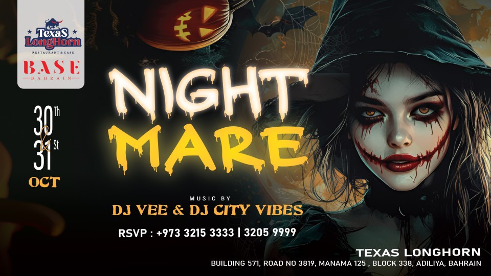 Nightmare Halloween Party at Texas Longhorn, Bahrain