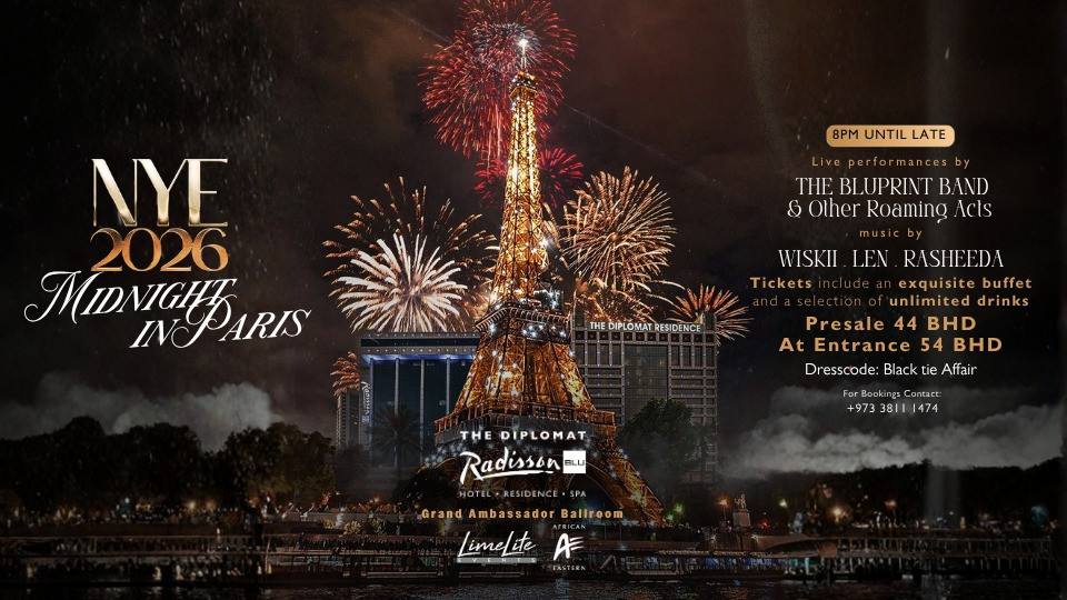 NYE 2026: Midnight in Paris at The Diplomat Radisson Blu Hotel, Residence & Spa
