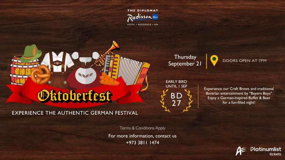 Oktoberfest in Bahrain Tickets, 2023 Food Festival - Platinumlist.net