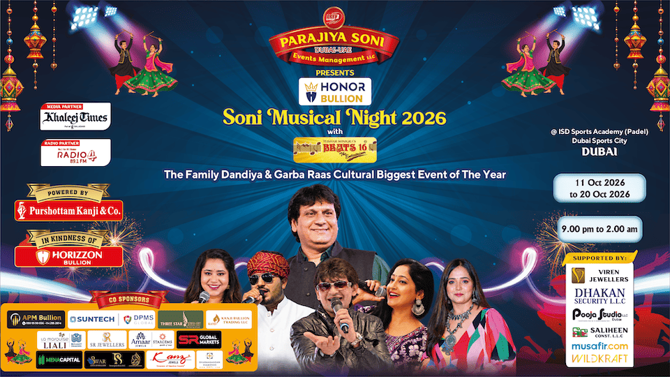 Parajiya Soni Events Present Navratri 2026 at Dubai