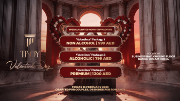 حفل ما قبل يوم عيد الحب في تروي في دبي