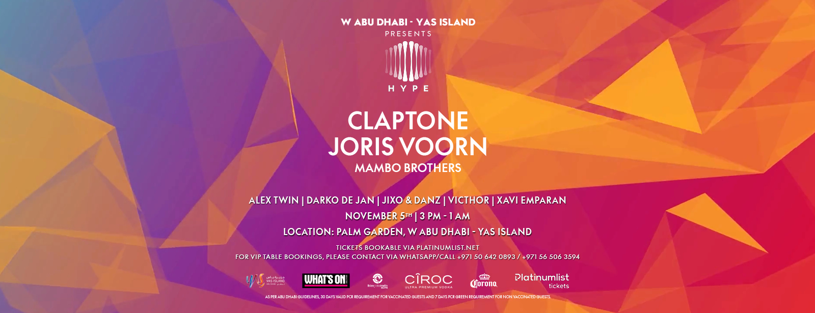 HYPE Festival feat Claptone, Joris Voorn, Mambo Brothers Tickets, 2022  Musical Event - Platinumlist.net