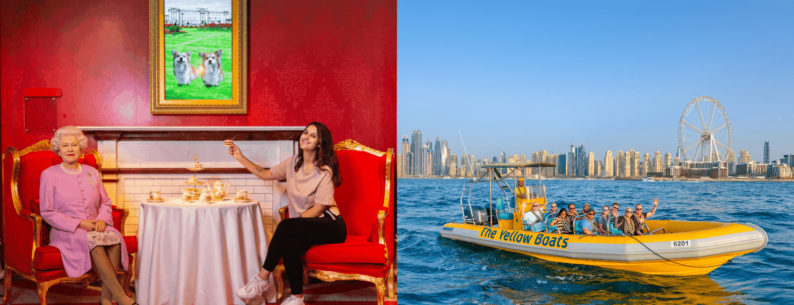 99 Minutes Premium Boat Tour + FREE Madame Tussauds - Combo at Yellow Boats (Dubai)