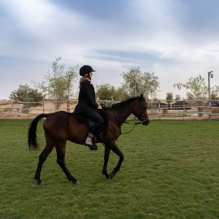 Another view of Sunset Horse Riding at Al Marmoom Oasis with a 6-Course Bedouin Dinner at Al Qudra