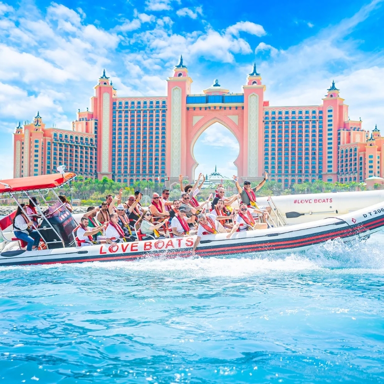 Another view of Love Boats in Dubai at Boat Tours UAE