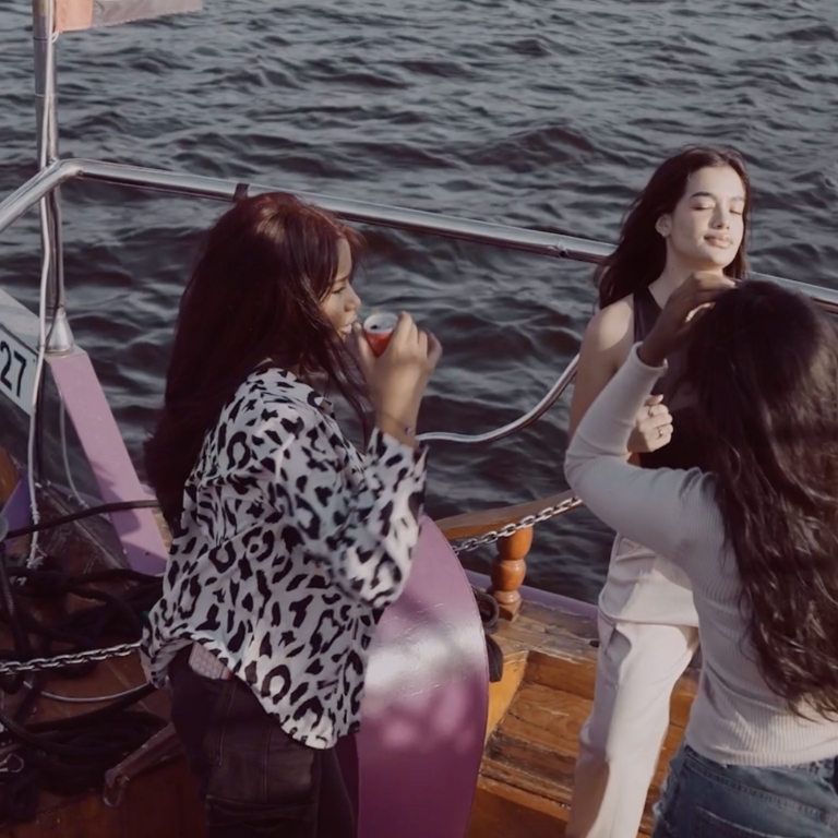 Another view of Creek sightseeing cruise with unlimited Pizza at Al Seef