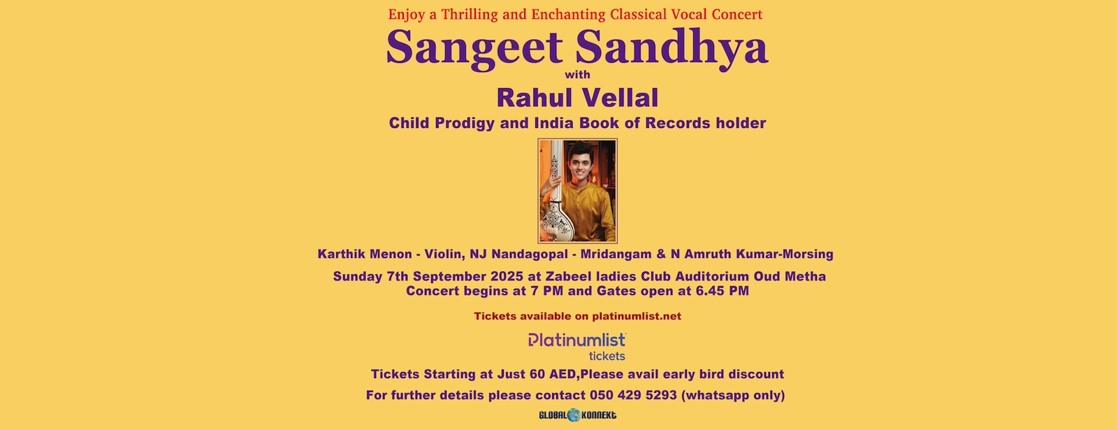 Sangeet Sandhya with Rahul Vellal Live in Dubai Concerts at dubaitrades.com