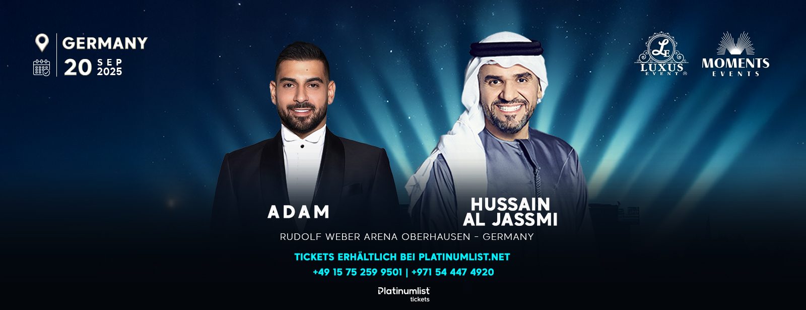 Hussain Al Jassmi & Adam Live at Rudolf Weber Arena in Oberhausen, Germany Arabic Events at dubaimasala.com