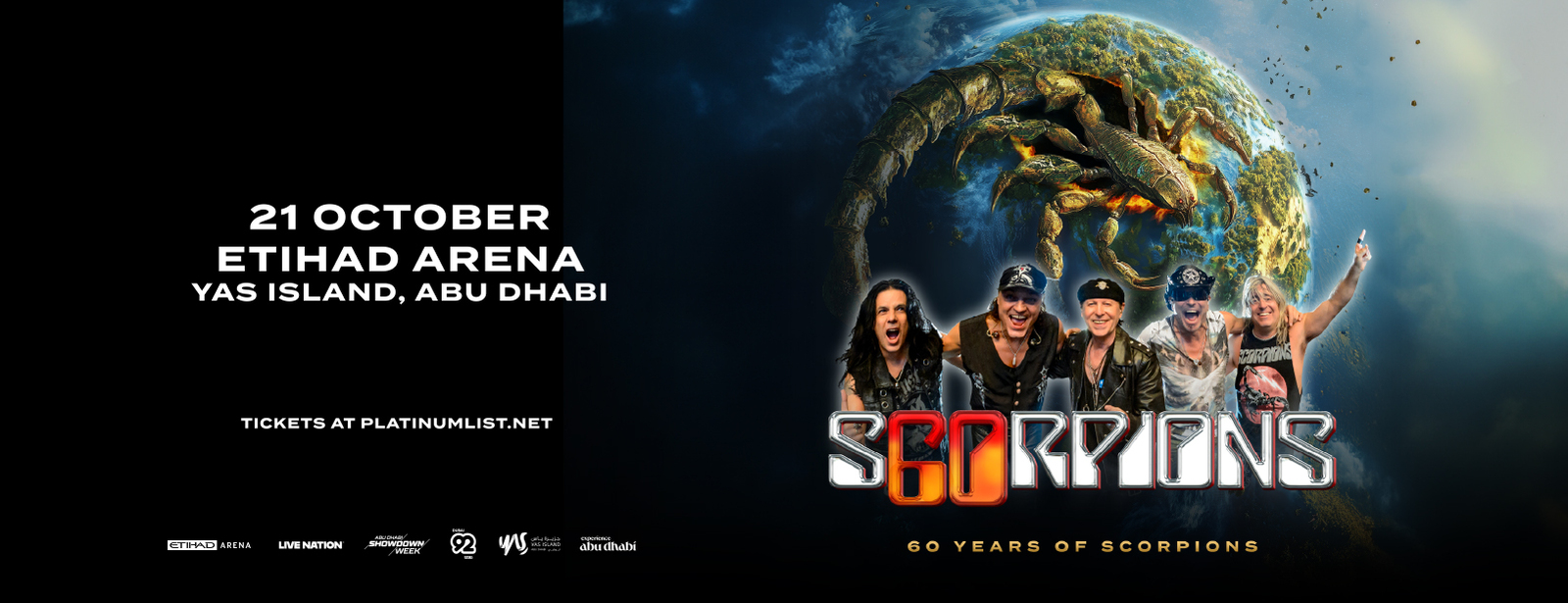 Coming Home — 60 Years of Scorpions tour at Etihad Arena Concerts at dubaitrades.com