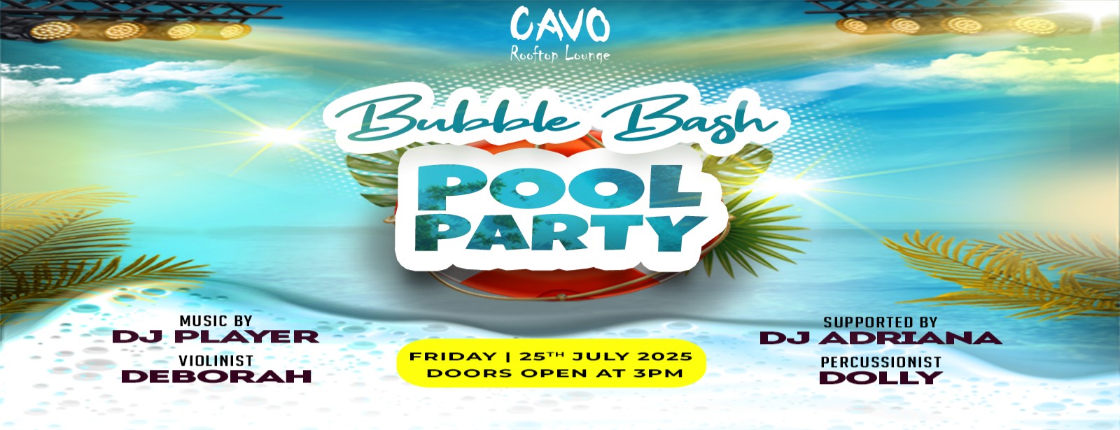 Bubble Bash Pool Party at Cavo Rooftop Bahrain