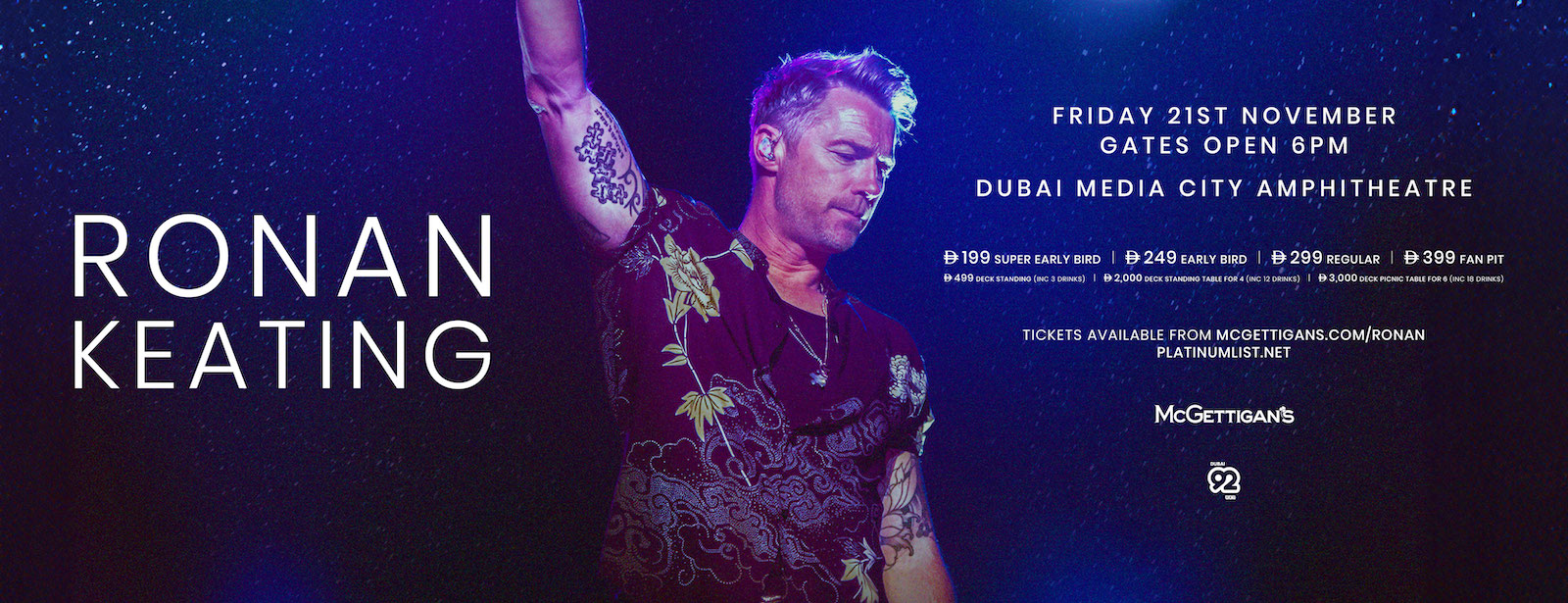 Ronan Keating Live in Dubai Concerts at dubaitrades.com