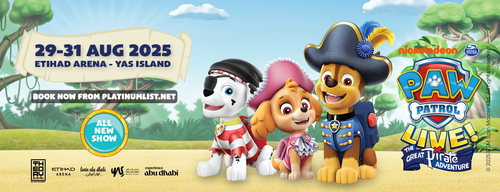 Paw Patrol Live! The Great Pirate Adventure at Etihad Arena Abu Dhabi Kids Events at shafqa.com