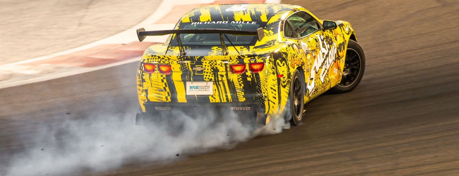 Yas Marina Circuit Passenger Ride - Chevrolet Camaro Drift Taxi Experiences at dubaimasala.com