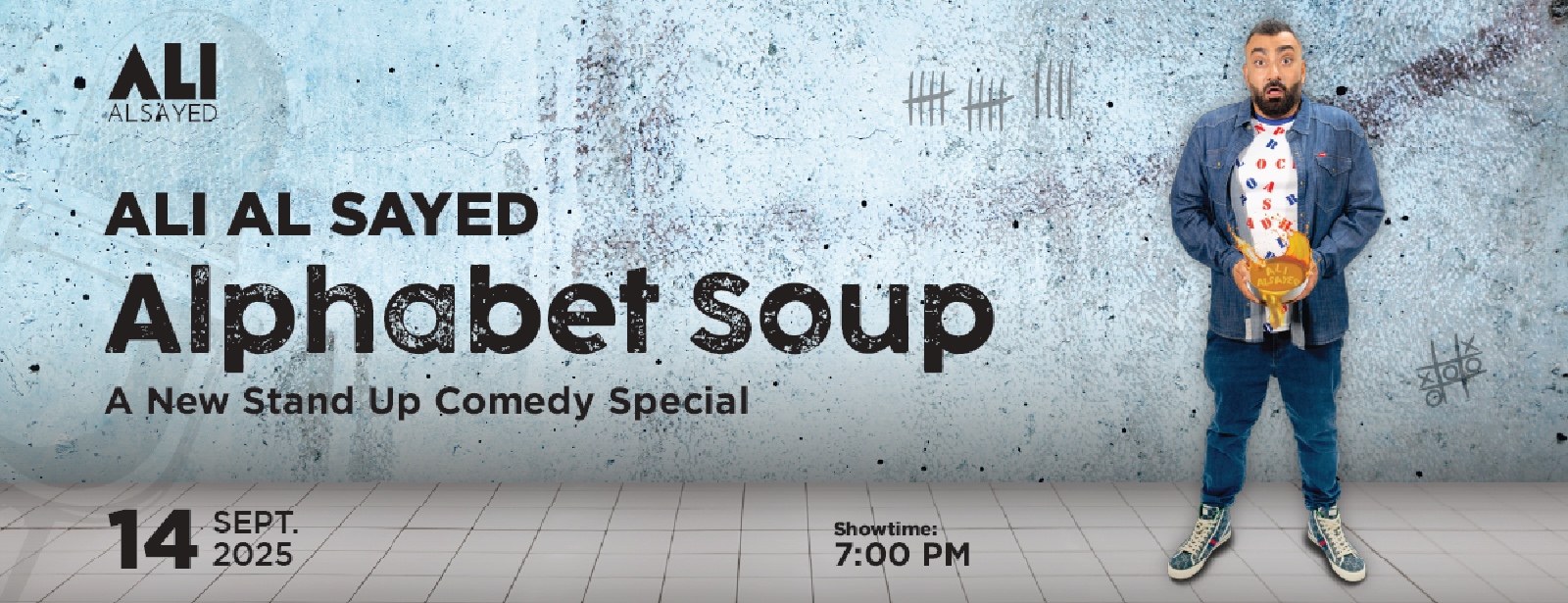 Ali Al Sayed: Alphabet Soup stand up comedy special in Dubai Shows and Theatrical Plays at dubaitrades.com