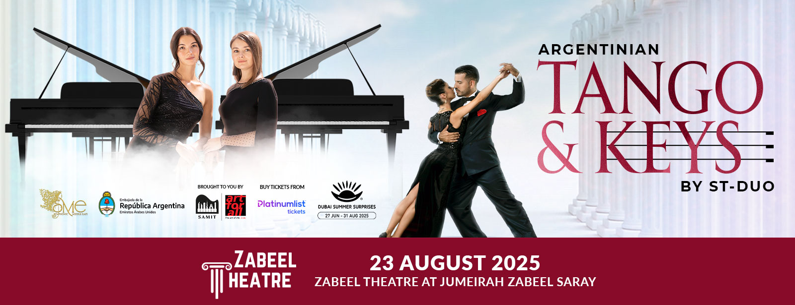 Tango & Keys at Zabeel Theatre, Dubai Comedy Events at dubaitrades.com