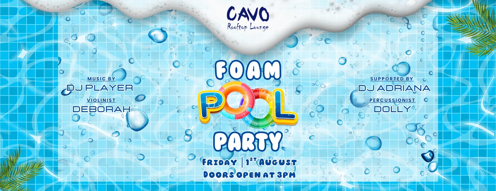 Foam Pool Party at Cavo Rooftop Bahrain Nightlife at dubaimasala.com