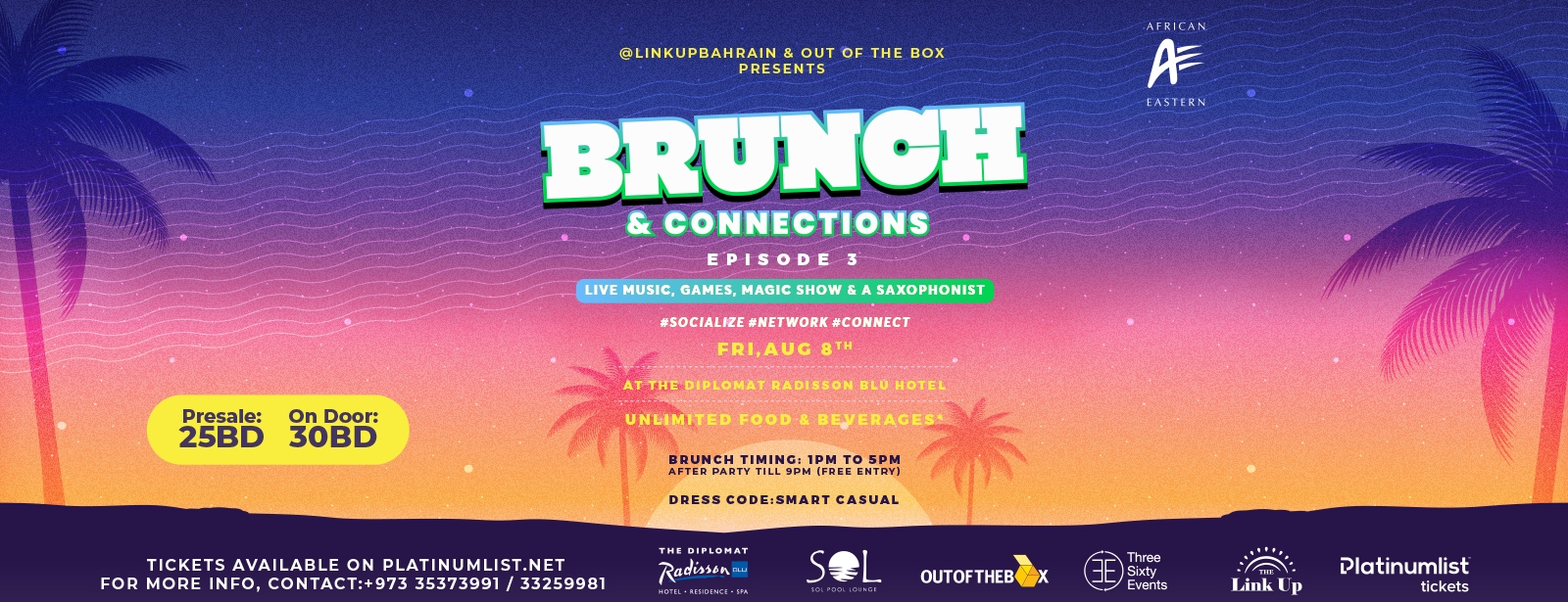 Brunch & Connections at Sol Lounge, Bahrain Brunches at shafqa.com