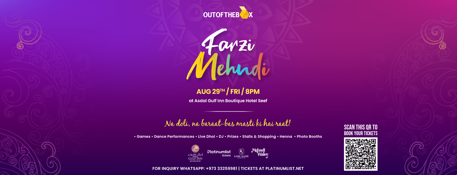 Farzi Mehndi by Out of the Box Desi Events at dubaitrades.com