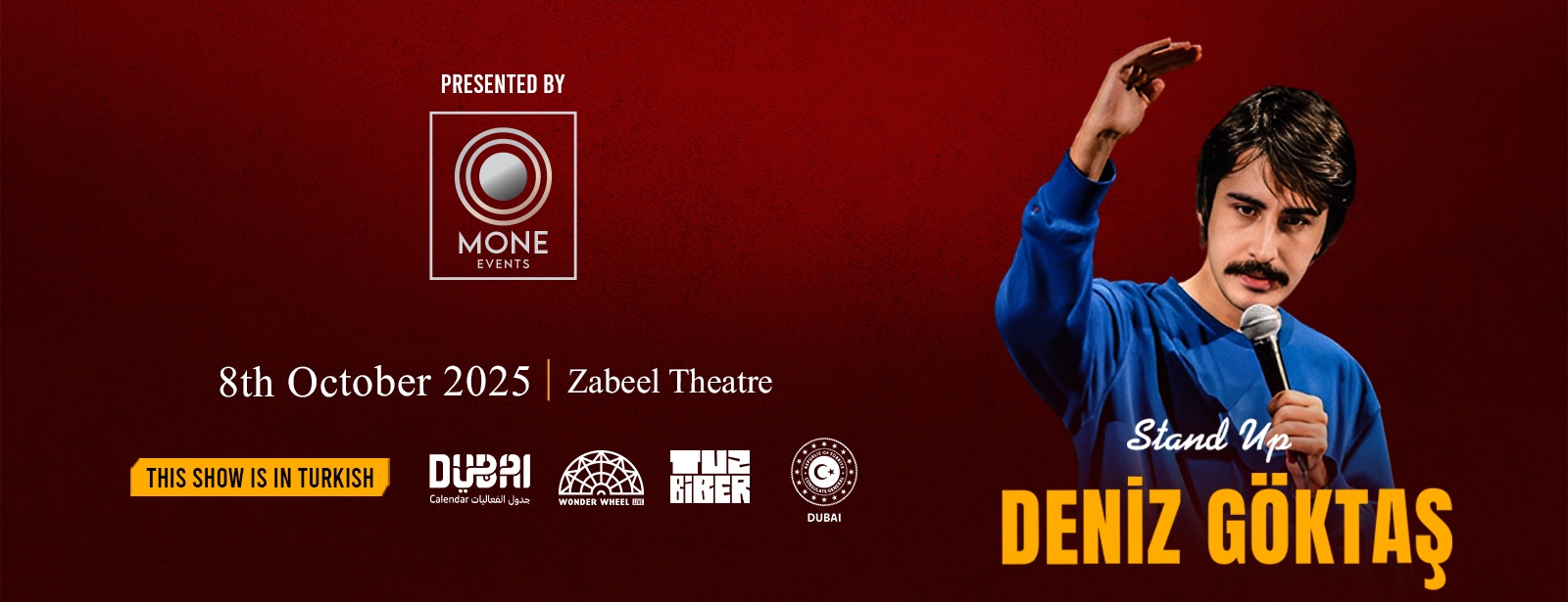Deniz Goktas Turkish Stand Up at Zabeel Theatre in Dubai Shows and Theatrical Plays at shafqa.com
