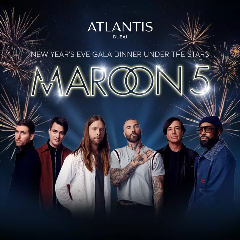 عشاء غالا ليلة رأس السنة تحت النجوم بمشاركة فرقة مارون 5 في دبي 