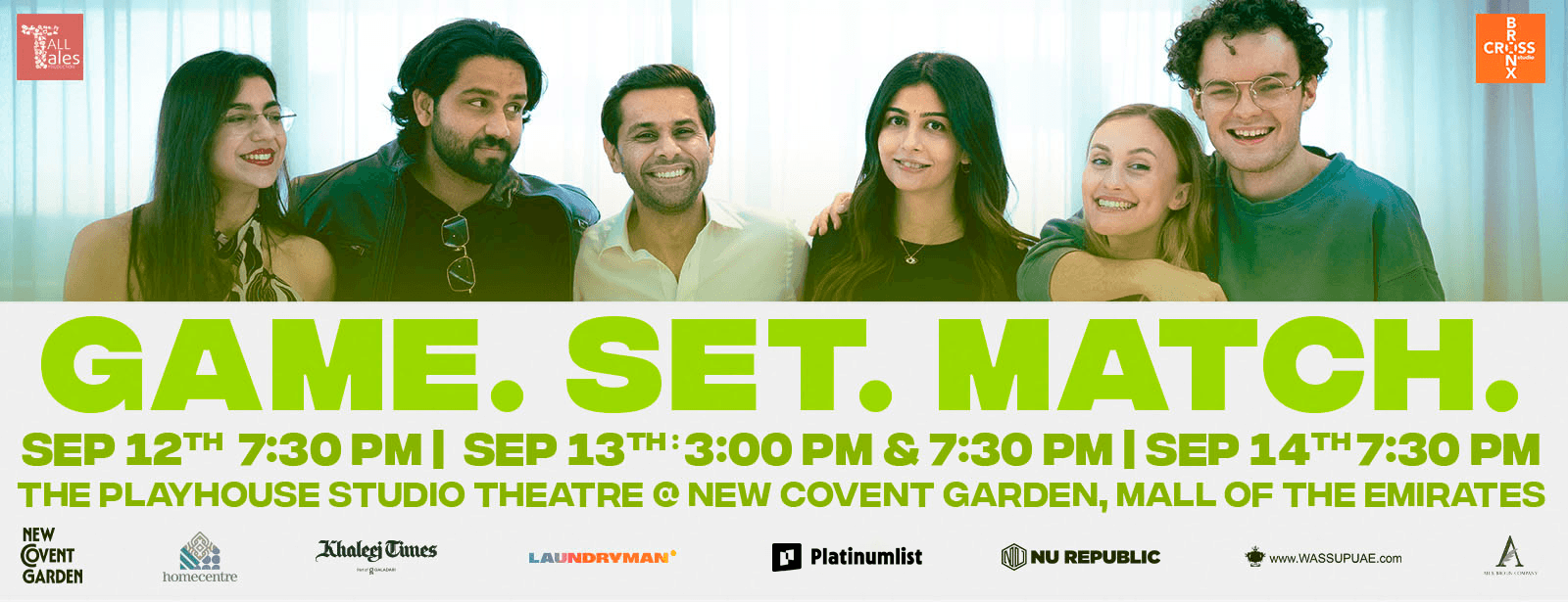 Game. Set. Match at Playhouse Studio Theatre, Mall of the Emirates in Dubai Shows and Theatrical Plays at dubaitrades.com
