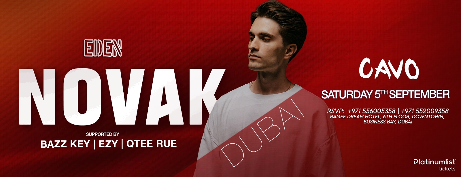 Eden Presents NOVAK Live in Dubai Nightlife at dubaitrades.com