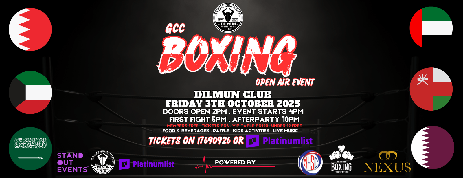 Domestic Boxing, Open Air Event at Dilmun Club, Bahrain Sports Events at dubaitrades.com