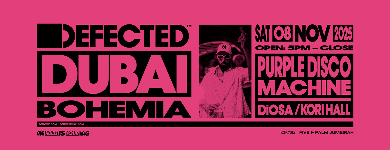 Defected at Bohemia ft. Purple Disco Machine, DiOSA & Kori Hall in Dubai Nightlife at dubaitrades.com