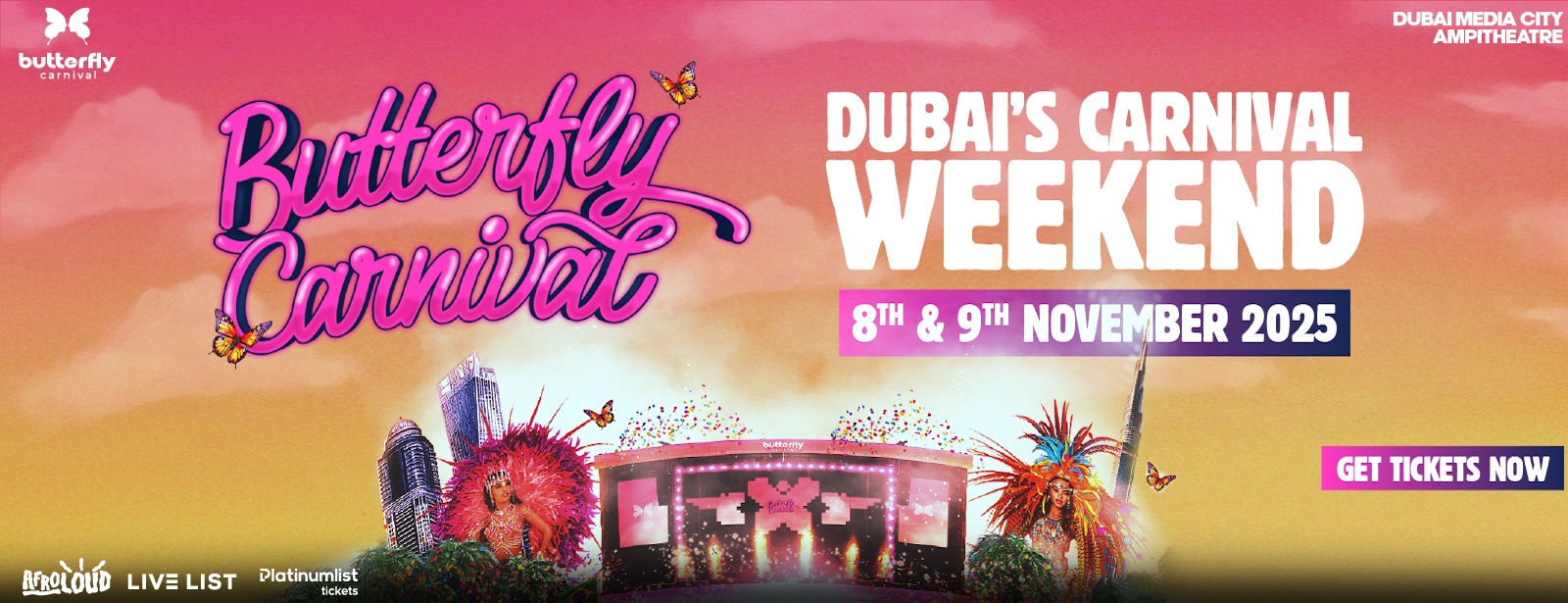 Butterfly Carnival 2025 at Media City Amphitheatre, Dubai Festival at emiratesoffers.com