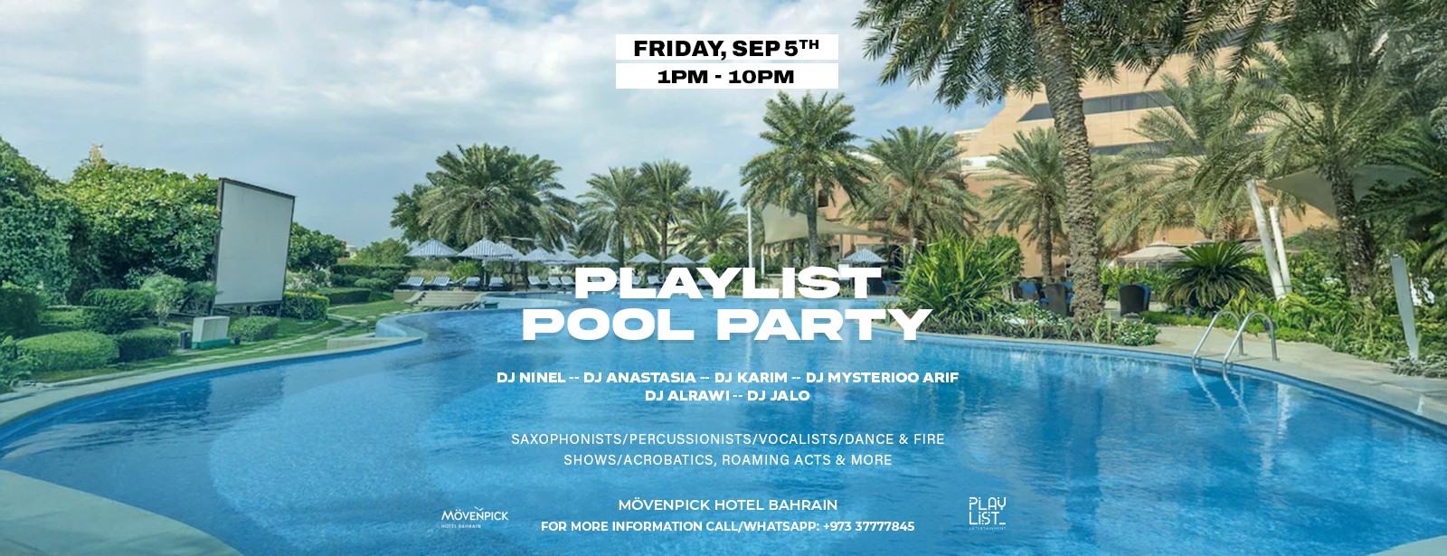 Playlist Pool Party at Mövenpick Hotel Bahrain Nightlife at dubaitrades.com