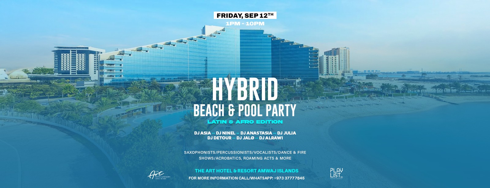 Playlist Hybrid Pool & Beach Party at The Art Hotel Amwaj Nightlife at dubaitrades.com
