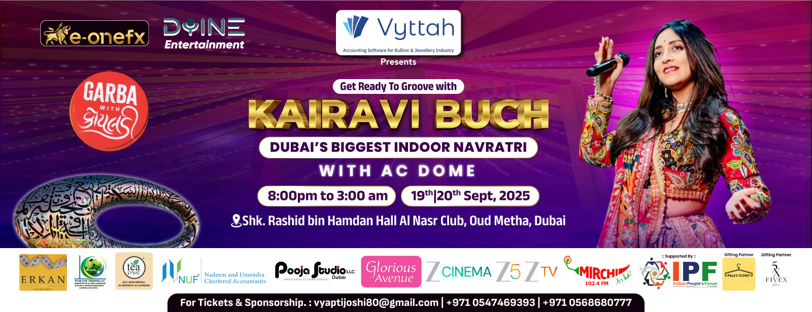 Dandiya with Kairavi 2025 Live in Dubai Desi Events at dubaiadvertisement.com