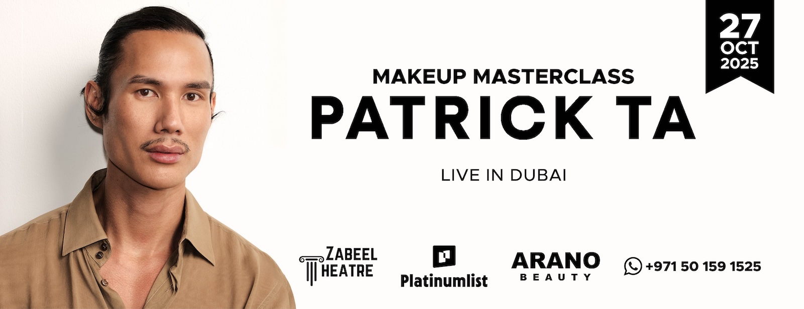 Patrick Ta – Makeup Masterclass Business Events at dubaitrades.com