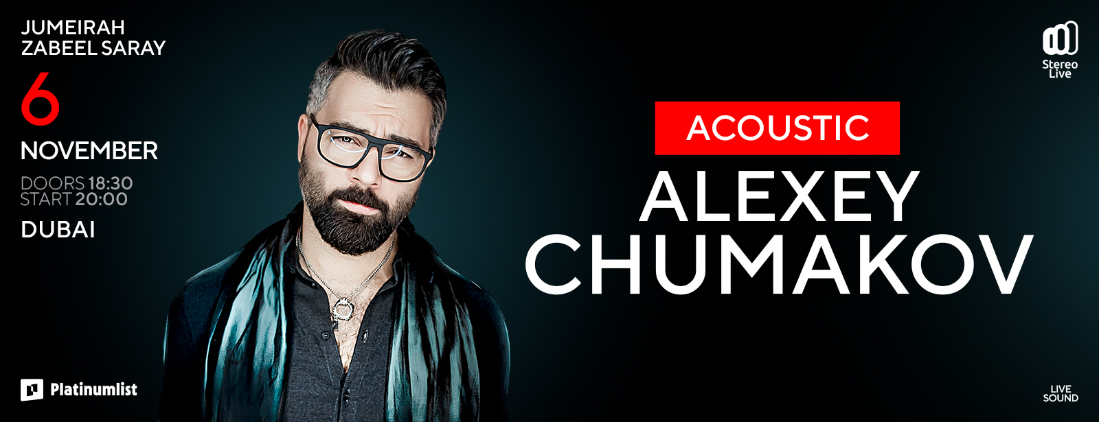 Alexey Chumakov / Алексей Чумаков - Acoustic live at Zabeel Theatre Concerts at dubaitrades.com