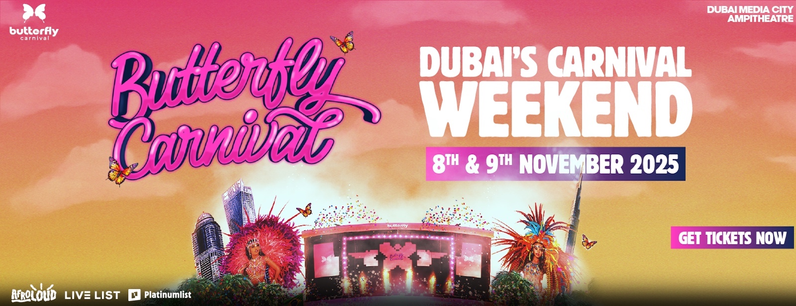 Butterfly Carnival 2025 at Media City Amphitheatre, Dubai Festival at dubaimasala.com Butterfly Carnival 2025 at Media City Amphitheatre, Dubai Festival at dubaimasala.com